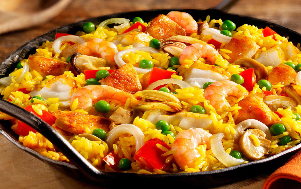 Paella met vis